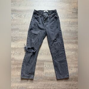 Like new Abercrombie black jeans with holes. Size 2 short